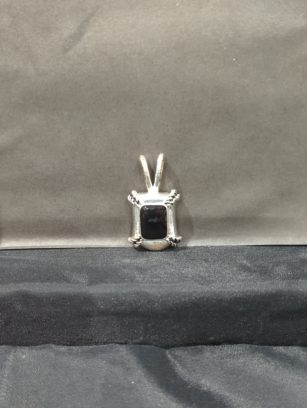 Black Onyx Rectangle Pendant